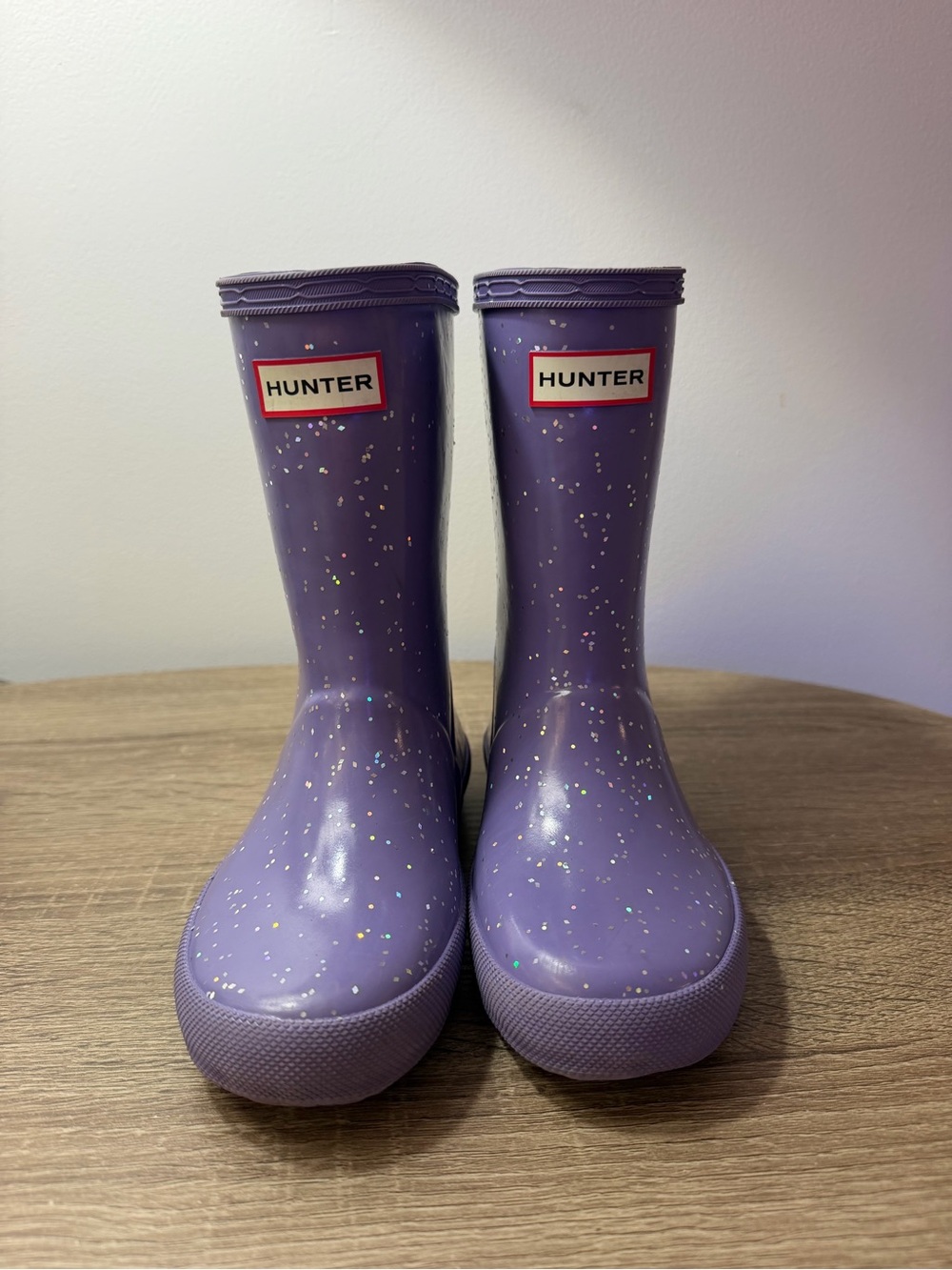 Hunter Kids Purple Glitter Rain Boots